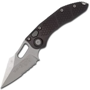 Vystřelovací Nůž Microtech Stitch Borka Blades Stonewashed Spear Point 169-11