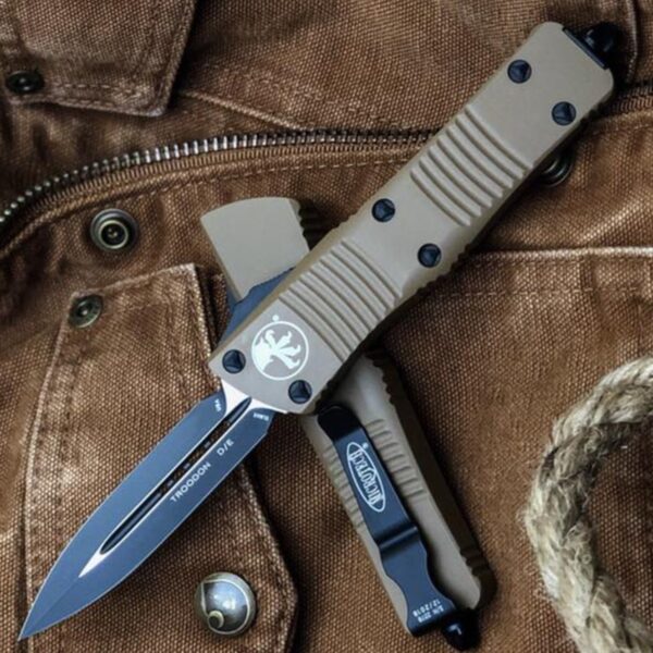 Vystřelovací Nůž Microtech Troodon Green Handle 138-1Od