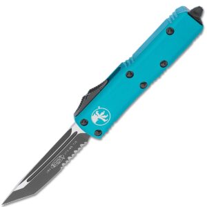 Vystřelovací Nůž Microtech UTX-85 Black Tanto Combo Blade 233-2 TQ