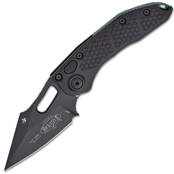 Vystřelovací Nůž Microtech/Borka Antique Green Titanium Backspacer 169-1Bk-A3Ti