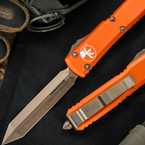 Vystřelovací Nůž Microtech Ultratech Orange Spartan Bronze 223-13Or