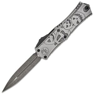 Vystřelovací Nůž Microtech Signature Series Hera II Mini Apocalyptic Brushed Metal Halloween 1702M-1BMHWJLS