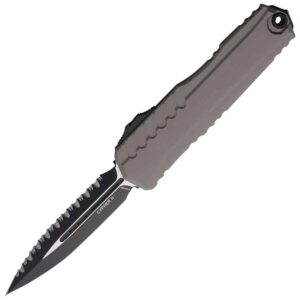 Vystřelovací Nůž Microtech Cypher II D/E Black Full Serrated Natural Clear 1242-3NC