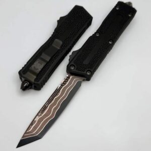 Vystřelovací Nůž Microtech Marfione Select Scarab 2 Gen 3 Baker Forge Tanto w/ Stingray Inlaid Handle 1279-16MS2