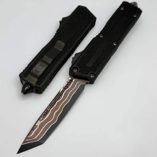 Vystřelovací Nůž Microtech Marfione Select Scarab 2 Gen 3 Baker Forge Tanto W/ Stingray Inlaid Handle 1279-16Ms2