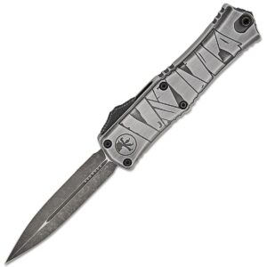 Vystřelovací Nůž Microtech Signature Series Hera II Mini Black Apocalyptic Brushed Metal Halloween Mummy Wrap Deep 1702M-1BMHWMYS